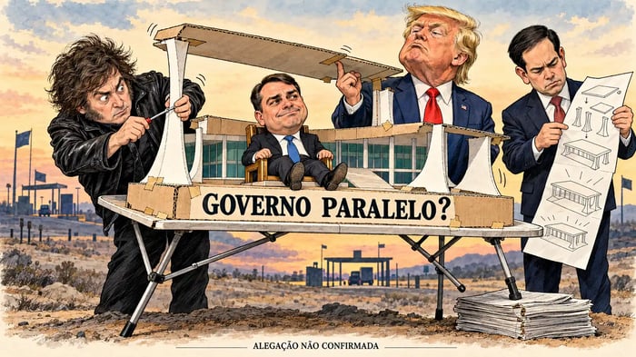 Milei e Trump teriam plano para governo paralelo de Flávio, diz agência argentina
