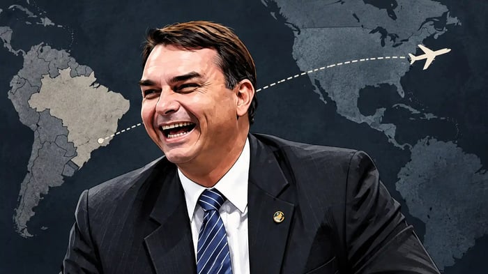 Flávio deixa o Brasil rumo aos EUA após ordem sobre passaportes, diz Metrópoles