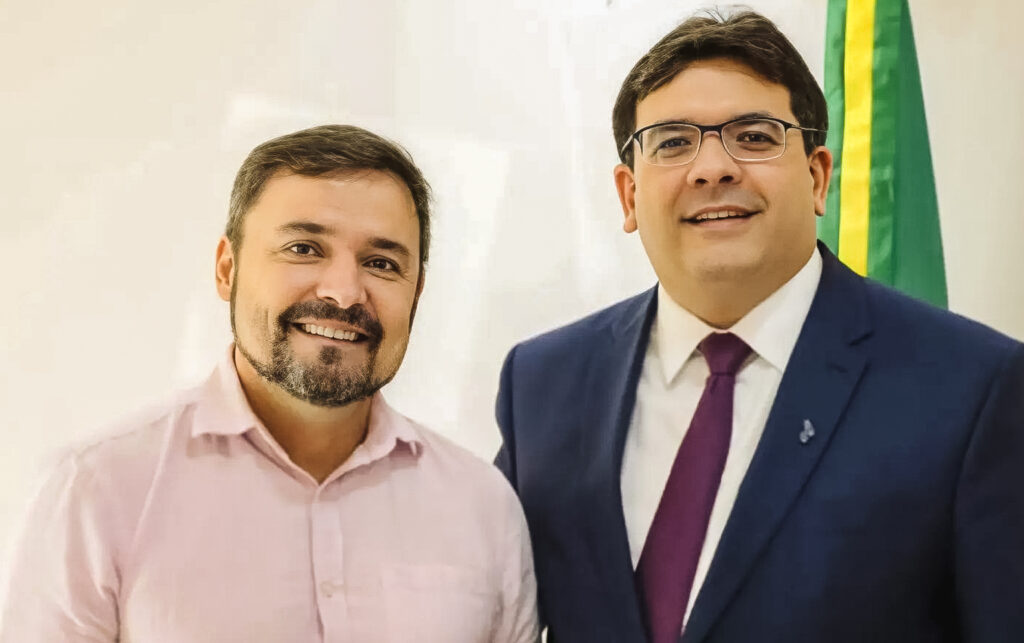 Governo Rafael Fonteles(PT) ao lado do deputado estadua Fábio Novo (PT), novo líder do governo na Assembleia Legislativa