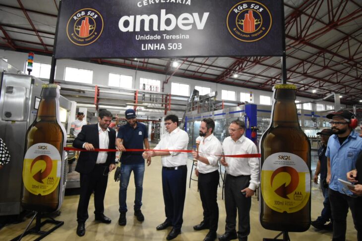 Rafael Fonteles participa da inauguração de nova linha de produção da AMBEV