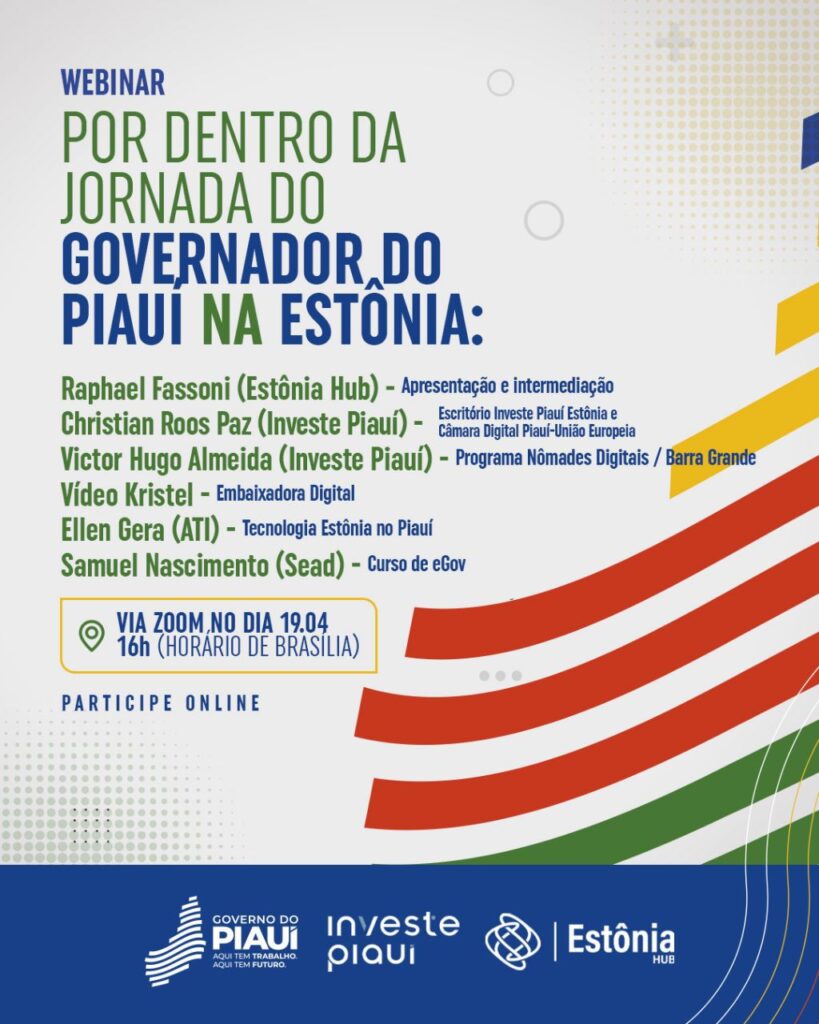 Investe Piauí realiza webinar sobre missão do Piauí na Europa nesta quarta (19)