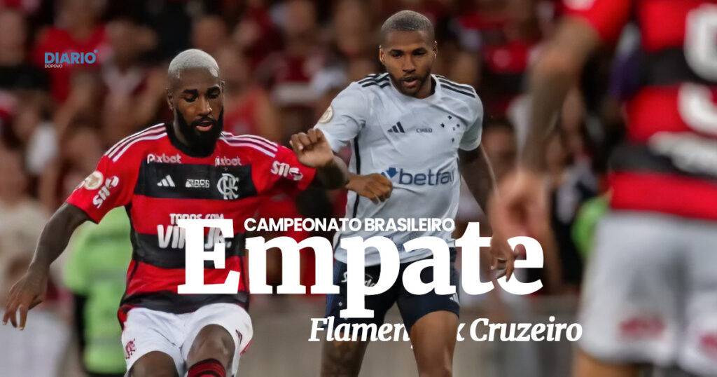 Flamengo empata com o Cruzeiro. Jogo pelo Campeonato Brasileiro termina em 1x1 neste sábado(27)