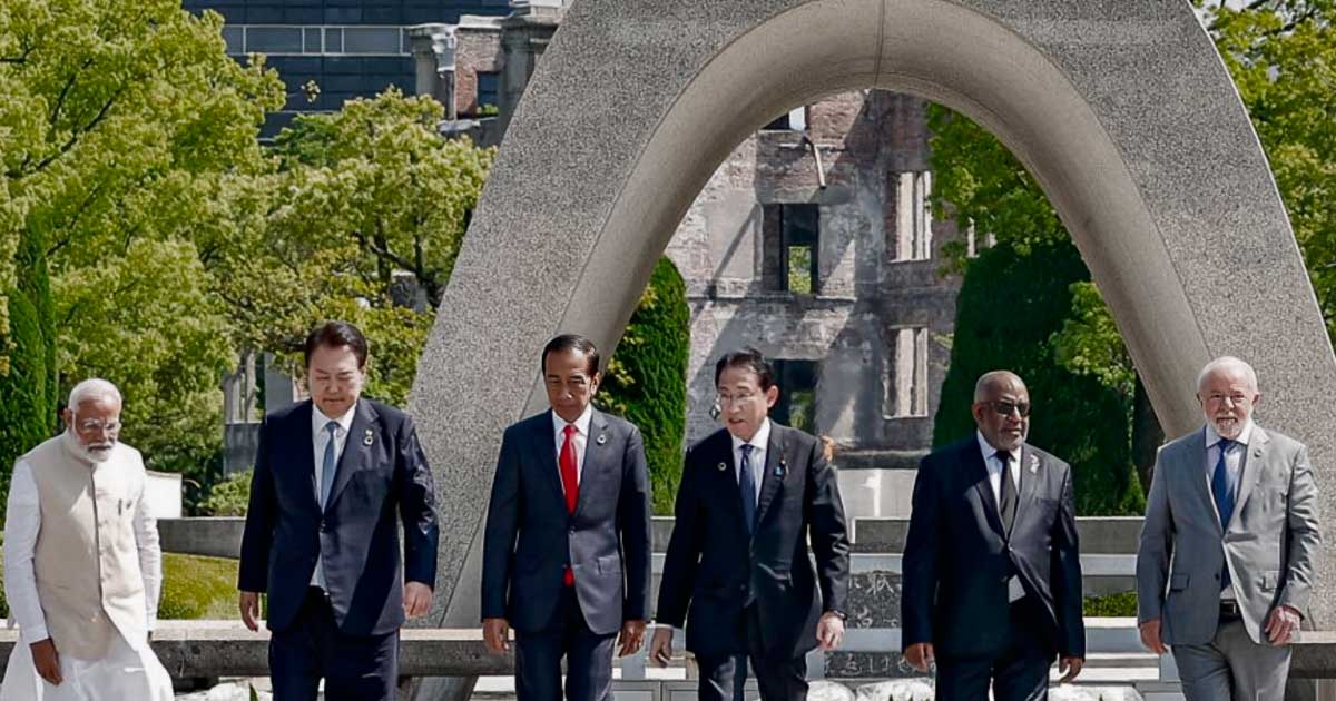 Lideres presente à cúpula do G7 visitaram o Memorial da Paz, em Hiroshima.