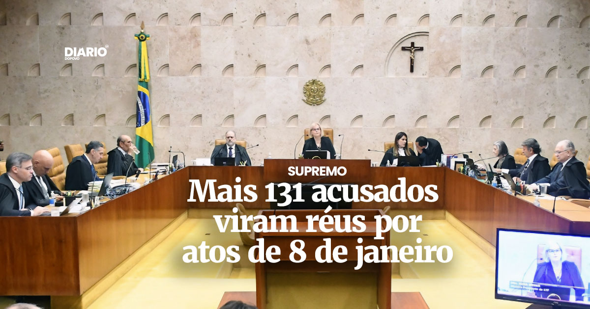 Supremo torna réus mais 131 acusados por atos de 8 de janeiro