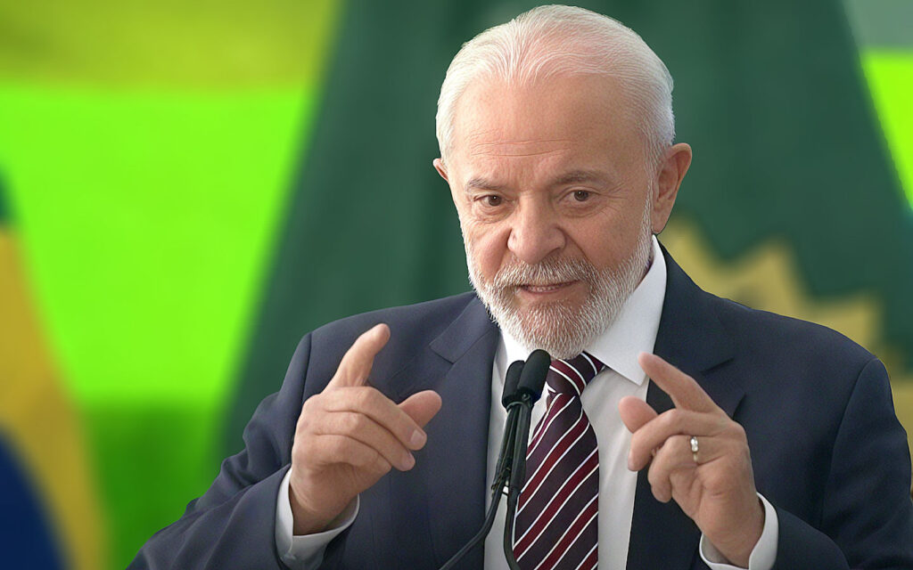 Presidente Lula, durante reunião com governadores, em Brasília.