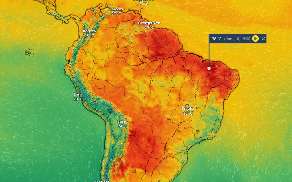 Previsão para novembro em Teresina: calor intenso, falta de chuvas e baixa umidade.