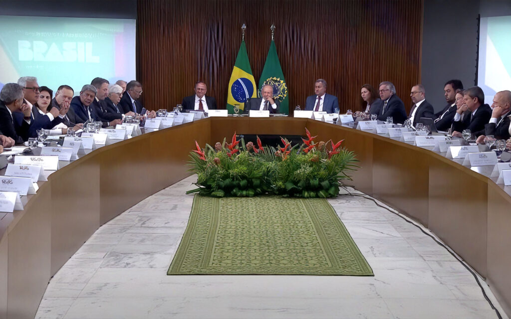 Reunião do presidente Lula com governadores em Brasília.