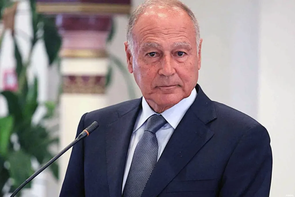 presidente da Liga Árabe Ahmed Aboul Gheit