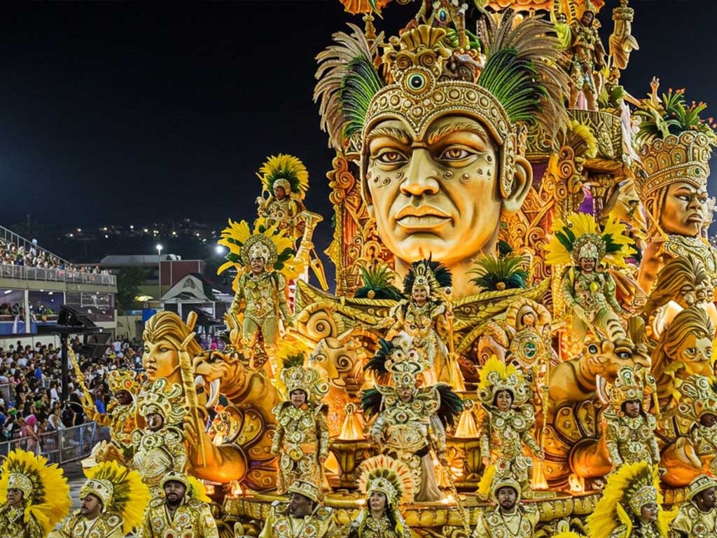 Desfile das Escolas de Samba do Rio de Janeiro.