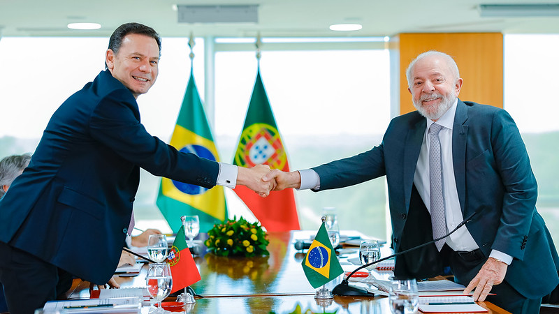 Luiz Inácio Lula da Silva, durante reunião bilateral com o Primeiro-Ministro da República Portuguesa, Luís Montenegro.