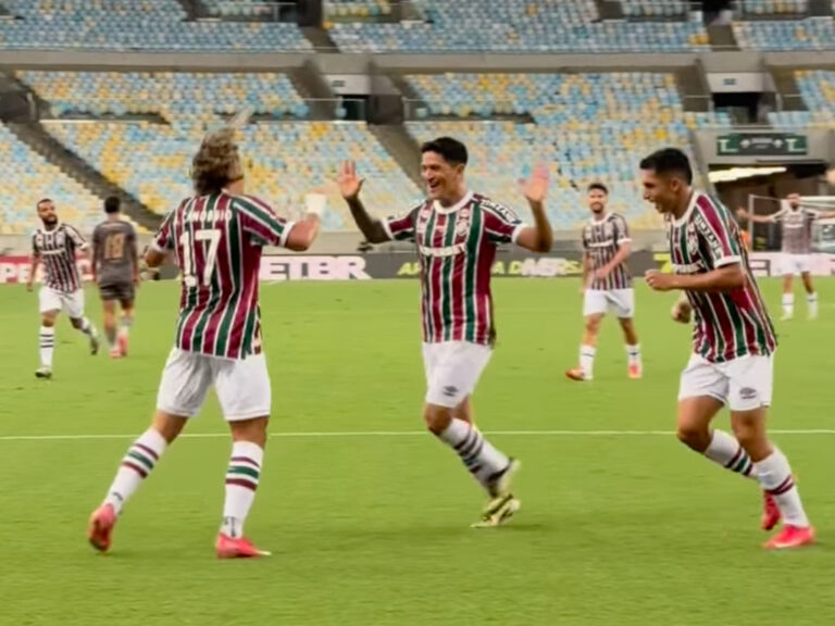 Passe de Arias para Canobbio que marca o segundo Gol do Fluminense.