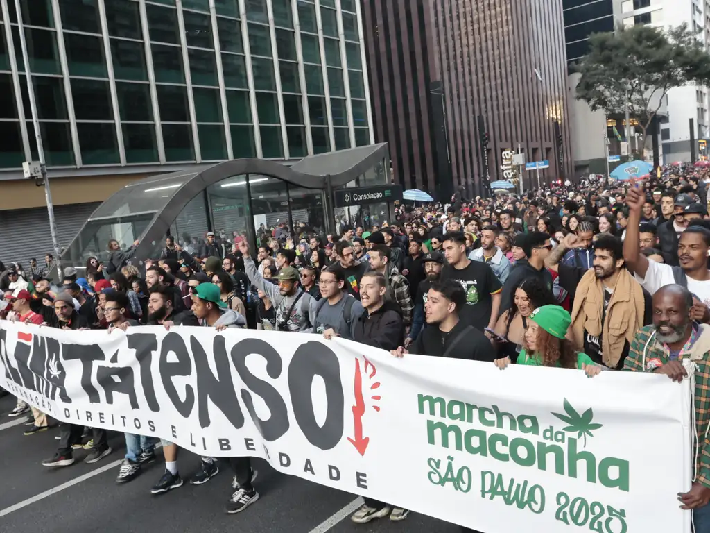 ** Manifestação em apoio a Bolsonaro na Avenida Paulista.