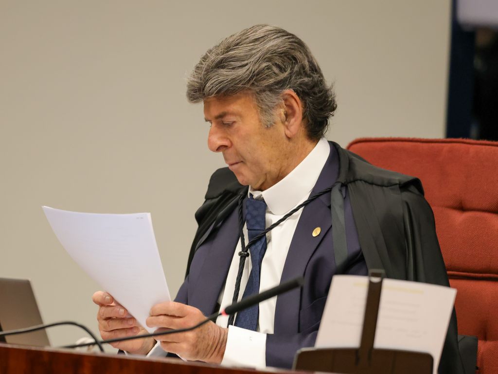 Luiz Fux durante a noite vigilante no STF antes do 7 de setembro.
