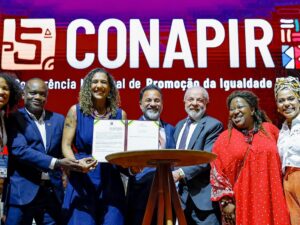 ** Presidente Lula na abertura da Conferência sobre Igualdade Racial em Brasília.