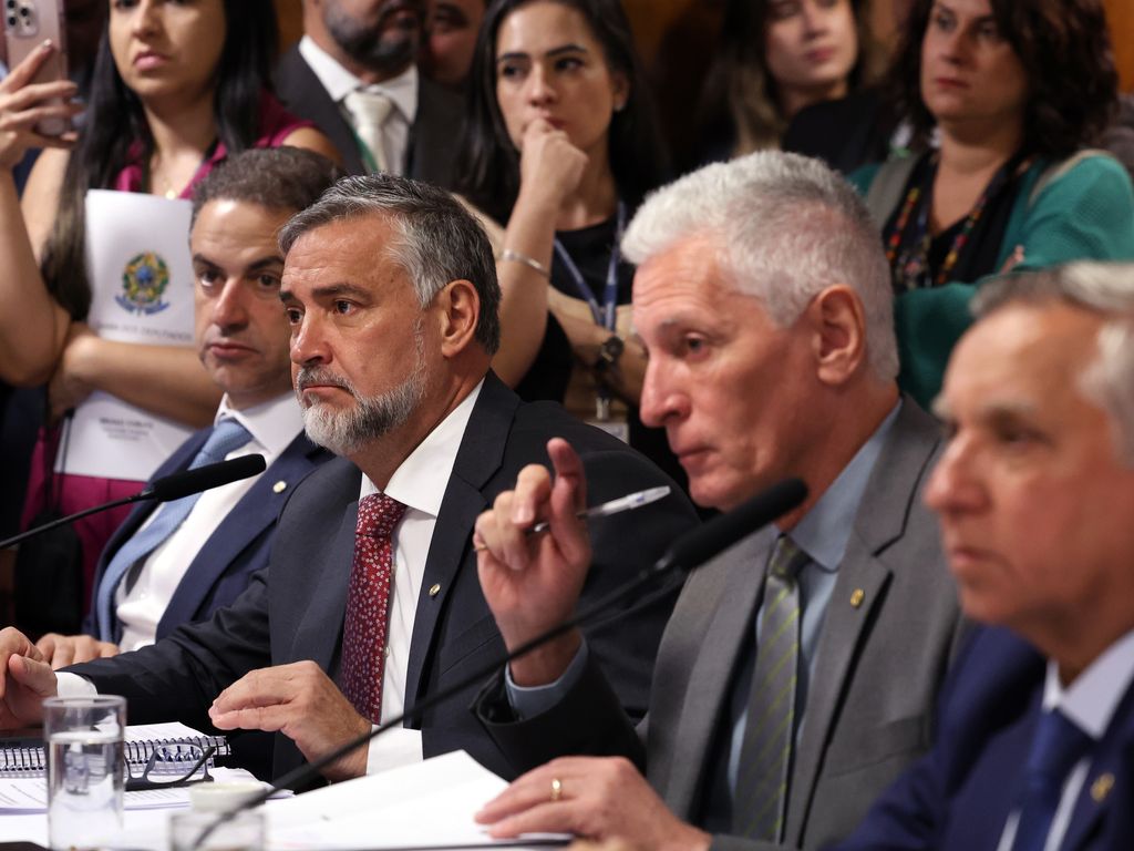 ** Paulo Pimenta, pré-candidato ao Senado pelo PT no RS, em evento.